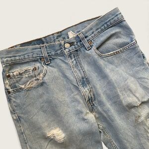 Vintage Levi’s 505 Jeans 32x34 Light Wash Distressed Destroyed Knee 1980s-90s